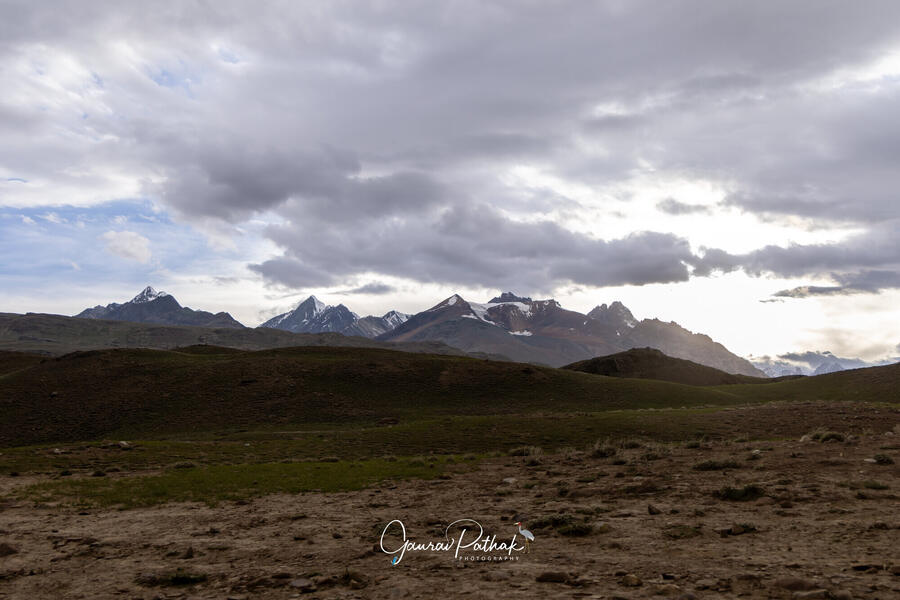 The route back from Chandratal lake, Chandratal, Himachal Pradesh